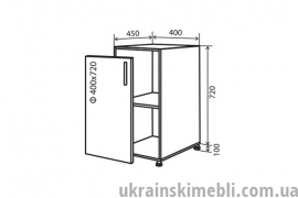 Н3 Тумба 1Д 40 (Кухня Amore Classic)